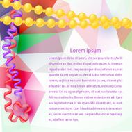 Abstract background of colored triangles with serpentine and bea
