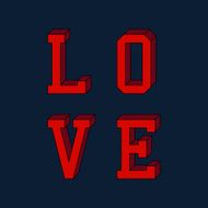 love typography t-shirt graphics Vector illustration