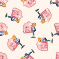SALE Shopaholic seamless pattern N4