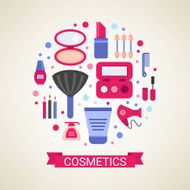 Set of vector cosmetic symbols