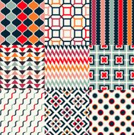 seamless geometric pattern set N4