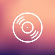 Vinyl disc thin line icon N2
