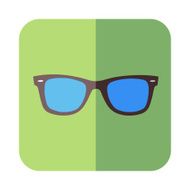 Glasses in flat design