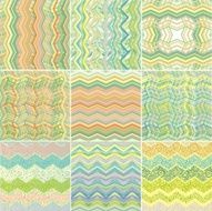 Set of seamless zigzag patterns