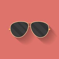 Icon of police or cop sunglasses glasses Flat style