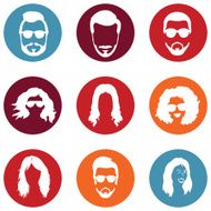 Vector Set of Hairstyles Icons N11