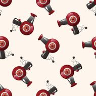 hair products theme dryer cartoon seamless pattern background N9