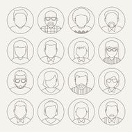 Vector Line Avatars