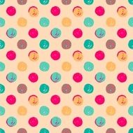 Hand Drawn Polka Dots Seamless Texture