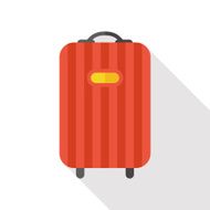 baggage flat icon with long shadow