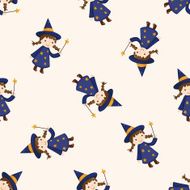 Halloween party costume cartoon seamless pattern background N10