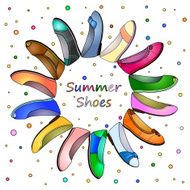 Set of summer female shoes N2