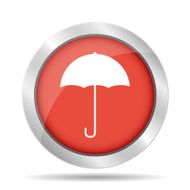 Umbrella sign icon Rain protection symbol Flat design style N3
