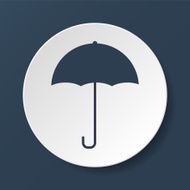 Umbrella sign icon Rain protection symbol Flat design style N5