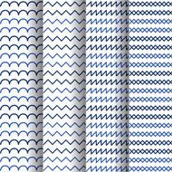 4 geometric patterns background vector illustration design
