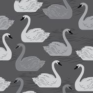 Swans Seamless pattern Template for design N2
