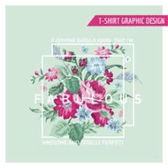 Floral Graphic Design - for t-shirt fashion prints N4