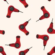 hair products theme dryer cartoon seamless pattern background N10