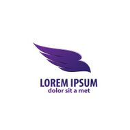 vector 3d abstract wing flying logo for company N4