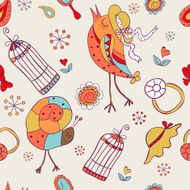 seamless pattern for baby girls N3