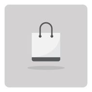 Vector of flat icon paper shopping bag N2