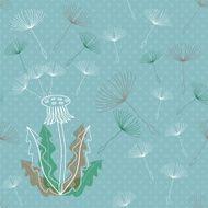 Dandelion seamless pattern