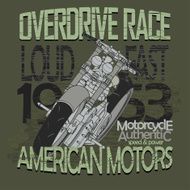 Motorcycle Racing t-shirt - vector