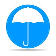 Umbrella sign icon Rain protection symbol Flat design style N7