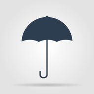 Umbrella sign icon Rain protection symbol Flat design style N8