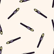 makeup brush cartoon seamless pattern background N2