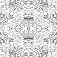 Vector Seamless Monochrome Abstract Pattern N14