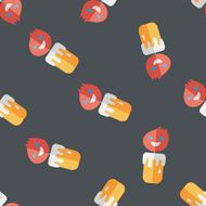halloween candle flat icon eps10 seamless pattern background N4