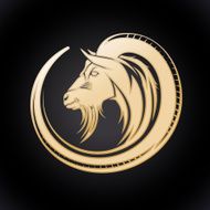 Gold goat logo