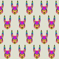 Abstract bright blended polygonal triangle geometric squirrel seamless pattern background