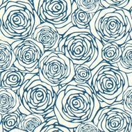 Seamless pattern with outline roses N5