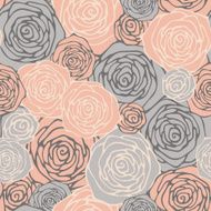 Seamless pattern with decorative roses N14