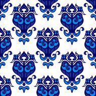 Damask flower flourish pattern