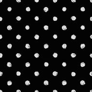 Vector seamless chalk polka dot pattern Classic texture vintage 1960s