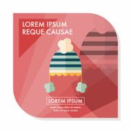 baby hat flat icon with long shadow eps10 N63