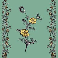 floral pattern drawing fancy flower