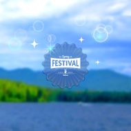 Festival summer realistic badge EPS10