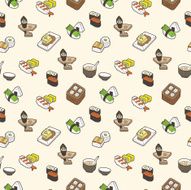 sushi seamless pattern