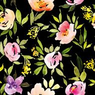 Watercolor flower pattern N87