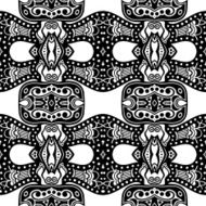 Vector Seamless Monochrome Abstract Pattern N15