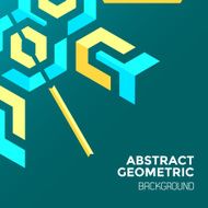 blue yellow green abstract geometric background