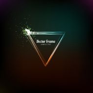 Vector glittering triangle frame