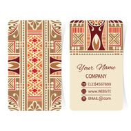 Vector template business cards with abstract geometric background
