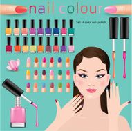 woman with of color nail polish