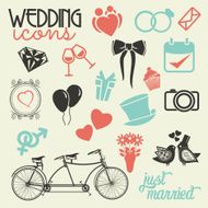 Wedding icon set N8