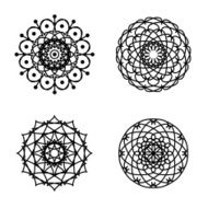 Ornament round set with mandala N4